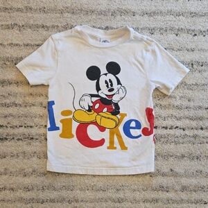 Disney Mickey Mouse Kids Tee - White, Red, Blue, Yellow Size 5/6
